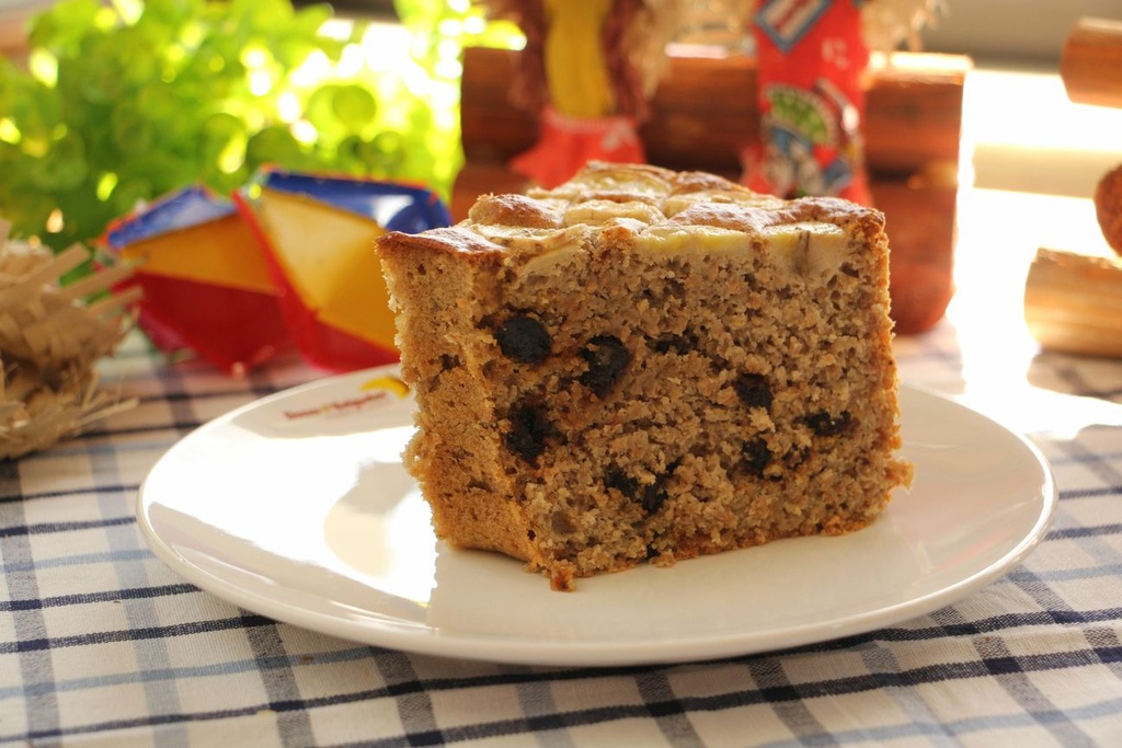 Bolo Fatia FIT Banana com Passas